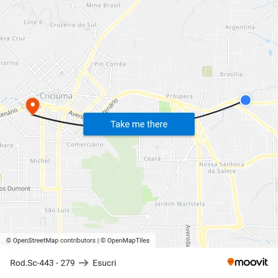 Rod.Sc-443 - 279 to Esucri map