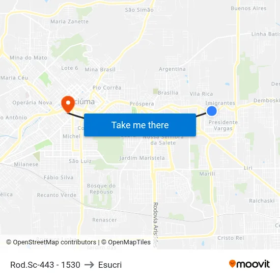 Rod.Sc-443 - 1530 to Esucri map