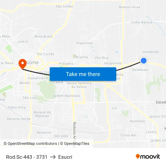 Rod.Sc-443 - 3731 to Esucri map