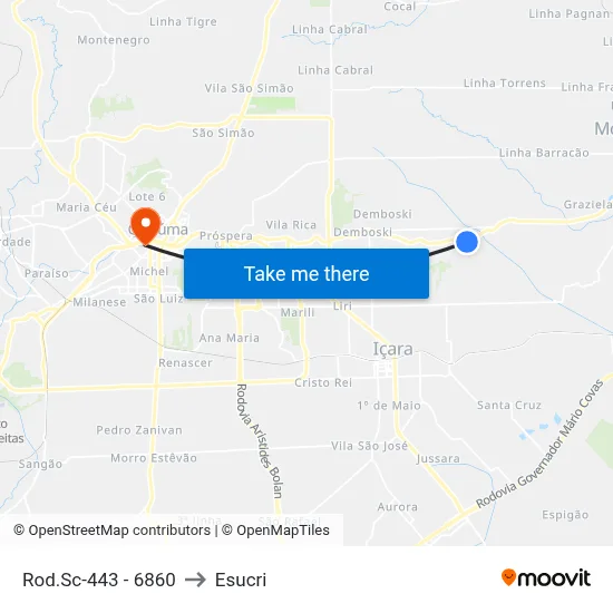 Rod.Sc-443 - 6860 to Esucri map