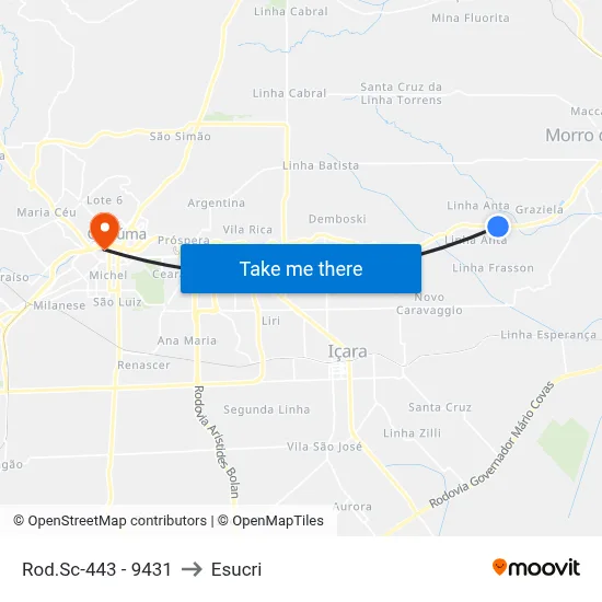 Rod.Sc-443 - 9431 to Esucri map