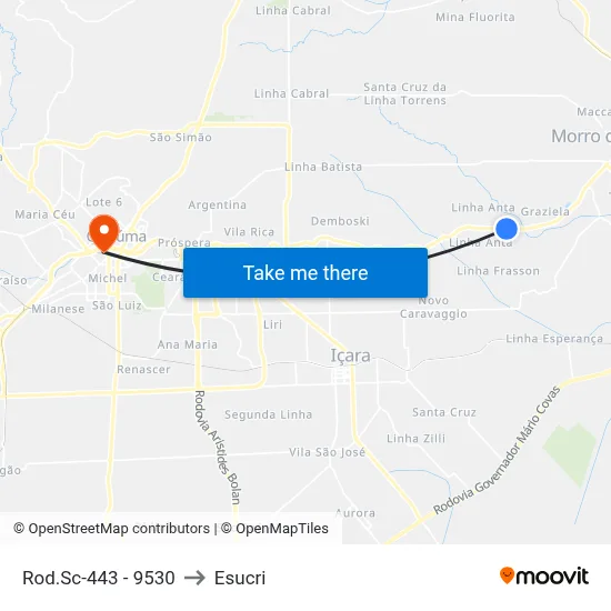 Rod.Sc-443 - 9530 to Esucri map