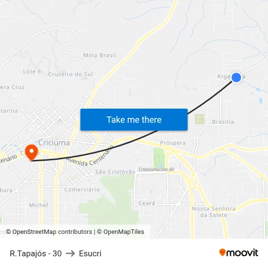 R.Tapajós - 30 to Esucri map