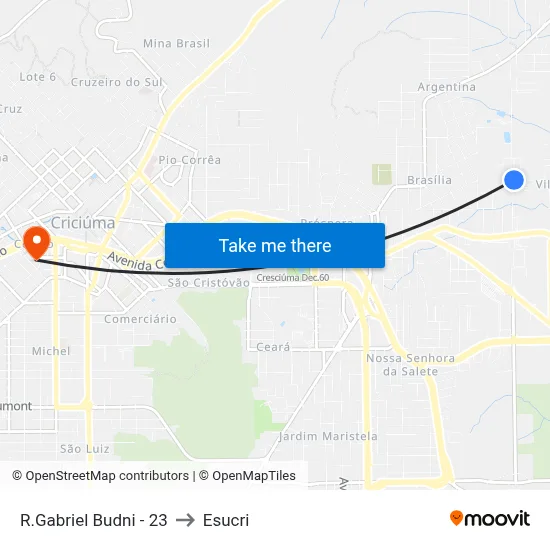 R.Gabriel Budni - 23 to Esucri map