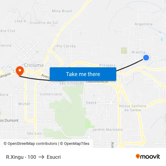 R.Xingu - 100 to Esucri map
