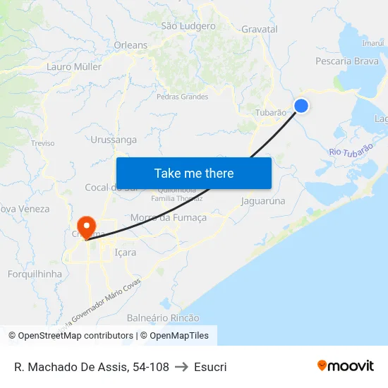 R. Machado De Assis, 54-108 to Esucri map