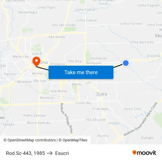 Rod.Sc-443, 1985 to Esucri map