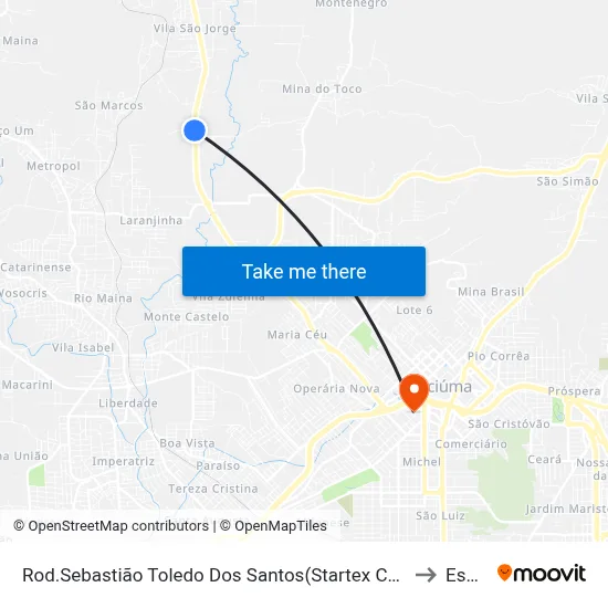 Rod.Sebastião Toledo Dos Santos(Startex Confecções) to Esucri map