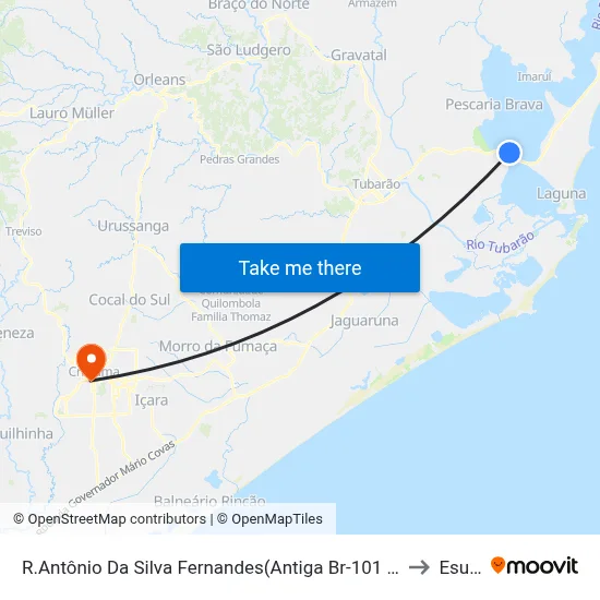 R.Antônio Da Silva Fernandes(Antiga Br-101 /Bananal) to Esucri map
