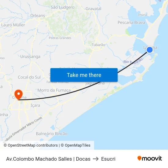 Av.Colombo Machado Salles | Docas to Esucri map