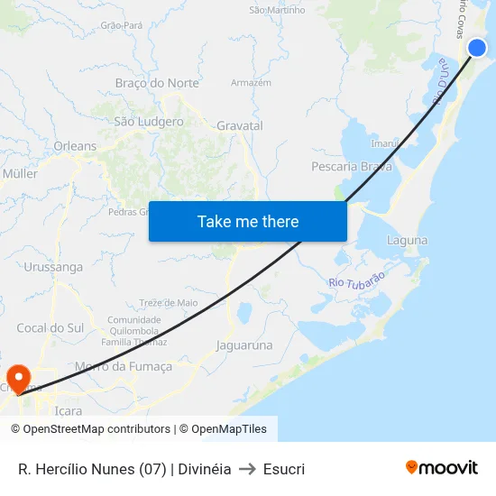 R. Hercílio Nunes (07) | Divinéia to Esucri map