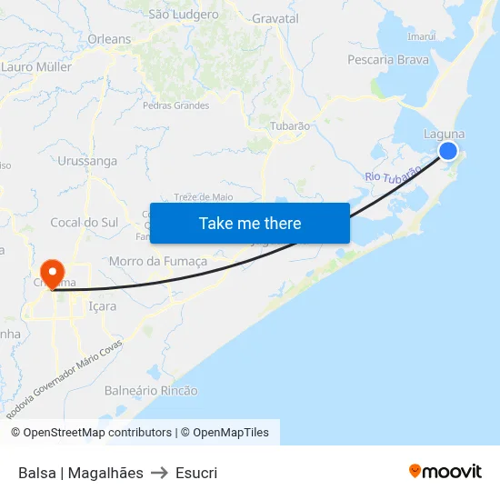 Balsa | Magalhães to Esucri map