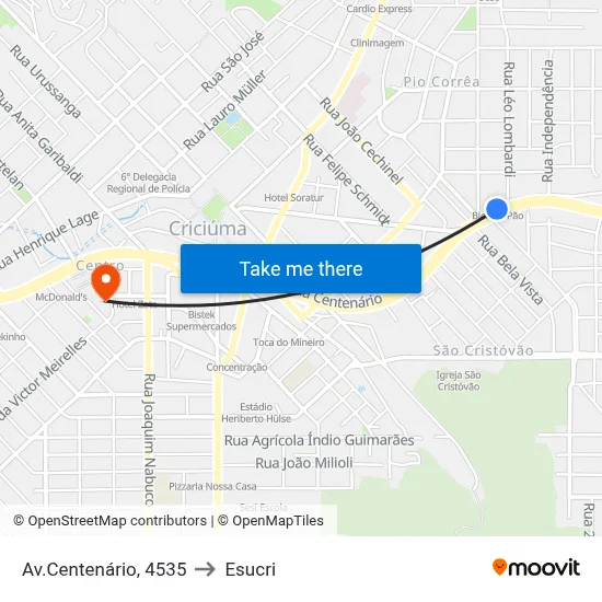 Av.Centenário, 4535 to Esucri map