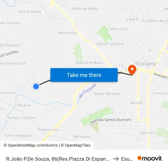 R.João P.De Souza, 86(Res.Piazza Di Espanha) to Esucri map