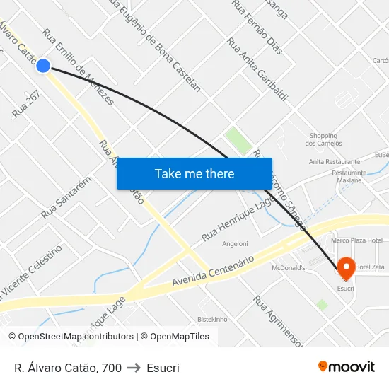 R. Álvaro Catão, 700 to Esucri map
