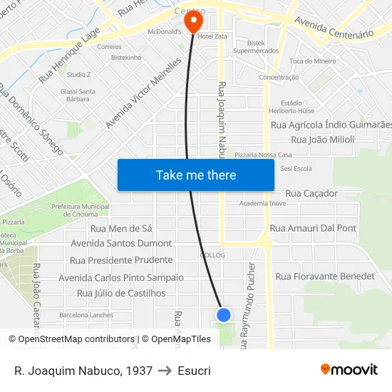 R. Joaquim Nabuco, 1937 to Esucri map