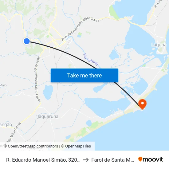 R. Eduardo Manoel Simão, 320-386 to Farol de Santa Marta map