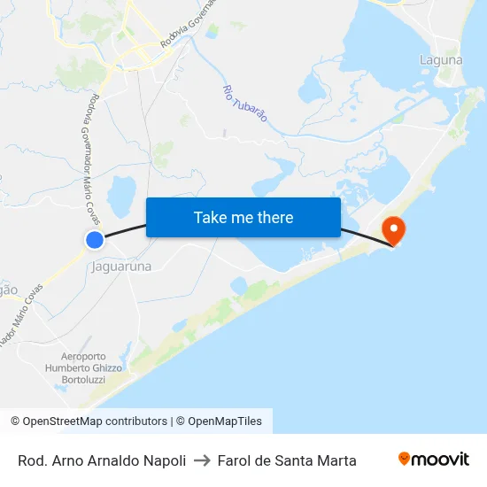 Rod. Arno Arnaldo Napoli to Farol de Santa Marta map
