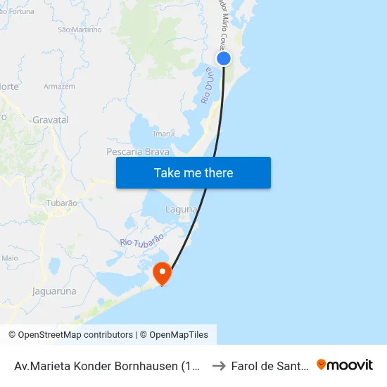 Av.Marieta Konder Bornhausen (13) | Nova Brasília to Farol de Santa Marta map