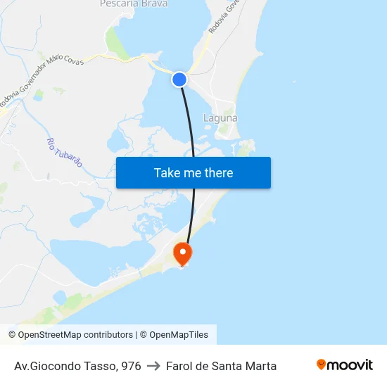 Av.Giocondo Tasso, 976 to Farol de Santa Marta map