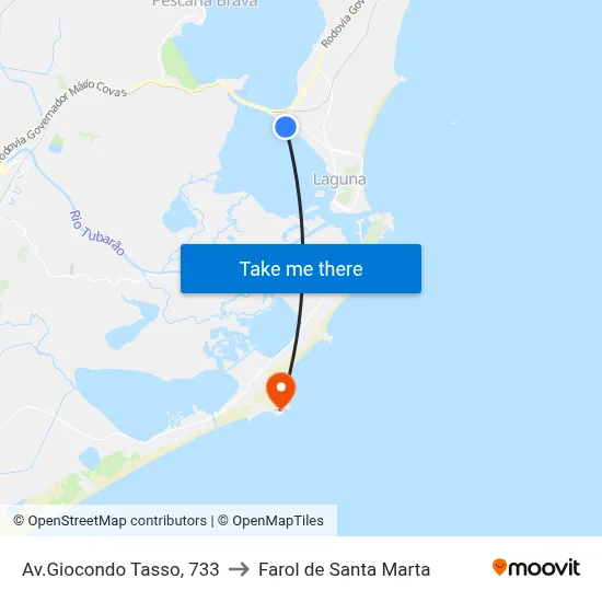 Av.Giocondo Tasso, 733 to Farol de Santa Marta map