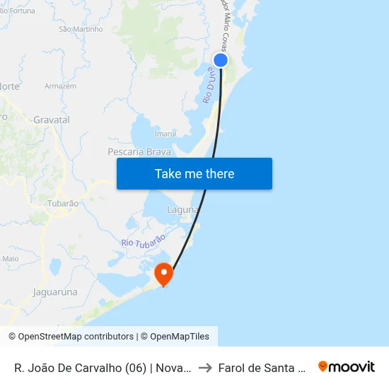 R. João De Carvalho (06) | Nova Brasília to Farol de Santa Marta map