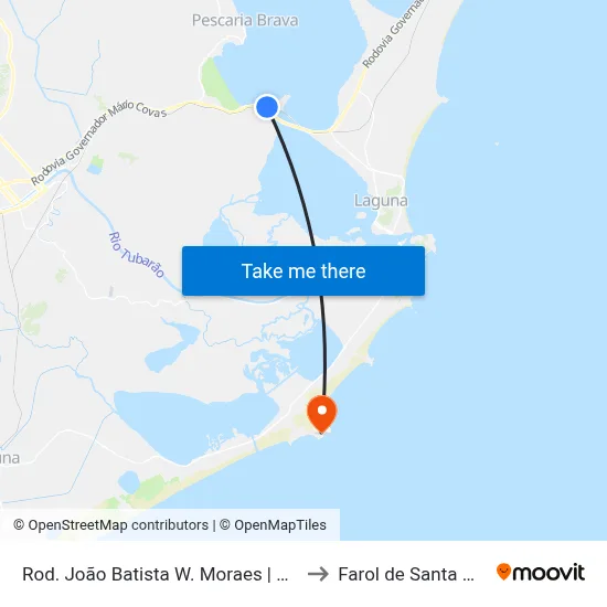 Rod. João Batista W. Moraes | Bananal to Farol de Santa Marta map