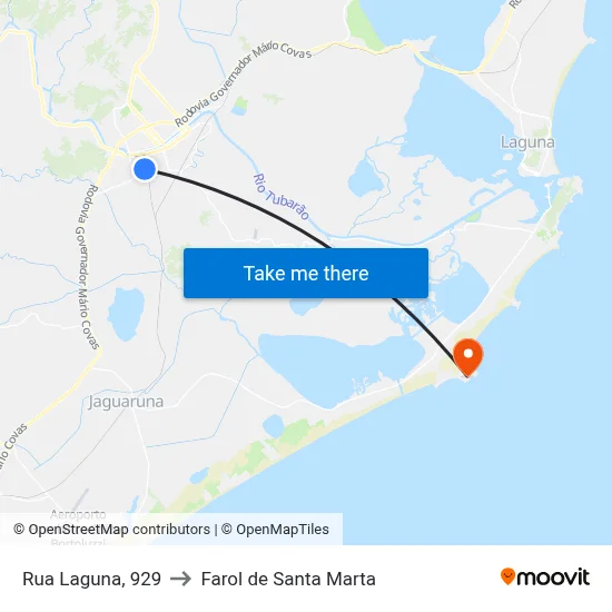 Rua Laguna, 929 to Farol de Santa Marta map
