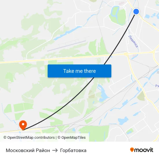 Московский Район to Горбатовка map