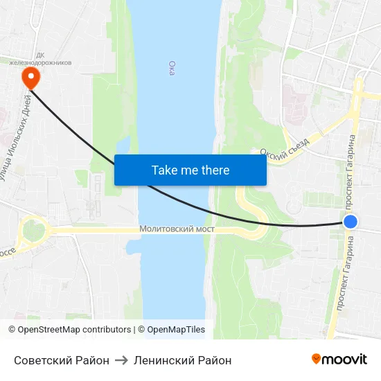Советский Район to Ленинский Район map