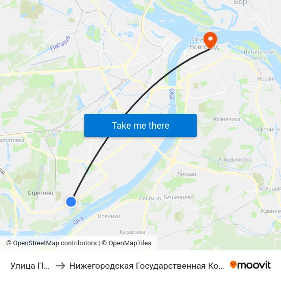 Улица Патриотов to Нижегородская Государственная Консерватория Им. М.И. Глинки map