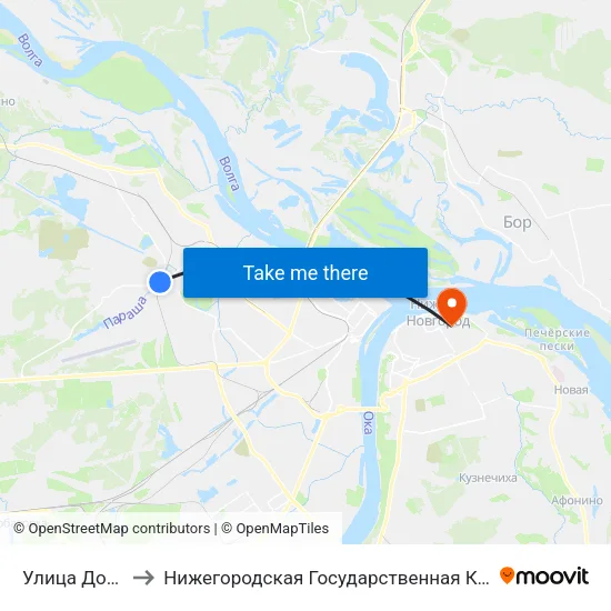 Улица Достоевского to Нижегородская Государственная Консерватория Им. М.И. Глинки map