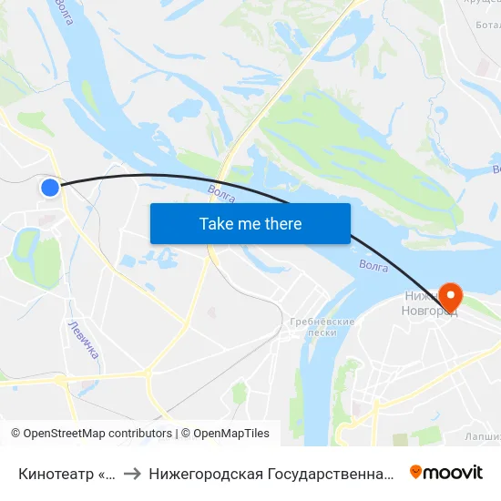 Кинотеатр «Буревестник» to Нижегородская Государственная Консерватория Им. М.И. Глинки map