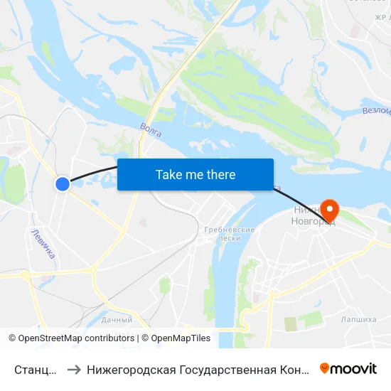 Станция Варя to Нижегородская Государственная Консерватория Им. М.И. Глинки map