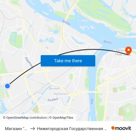 Магазин "Новый Век" to Нижегородская Государственная Консерватория Им. М.И. Глинки map