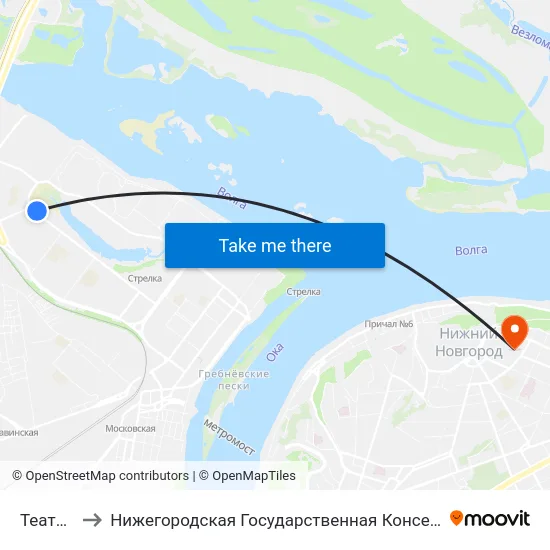Театр Вера to Нижегородская Государственная Консерватория Им. М.И. Глинки map