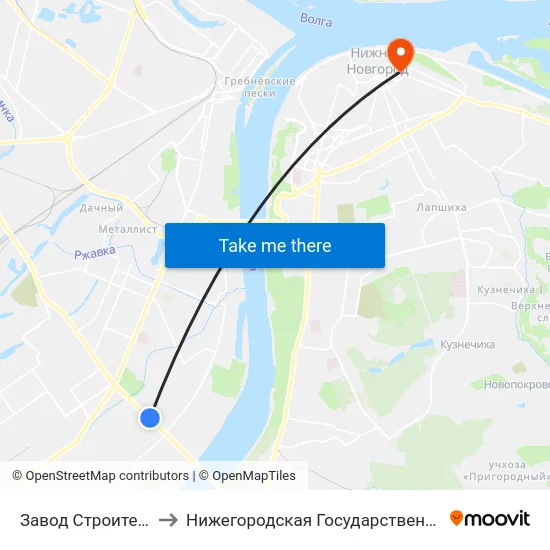 Завод Строительных Материалов to Нижегородская Государственная Консерватория Им. М.И. Глинки map