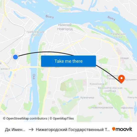 Дк Имени Ленина to Нижегородский Государственный Технический Университет map