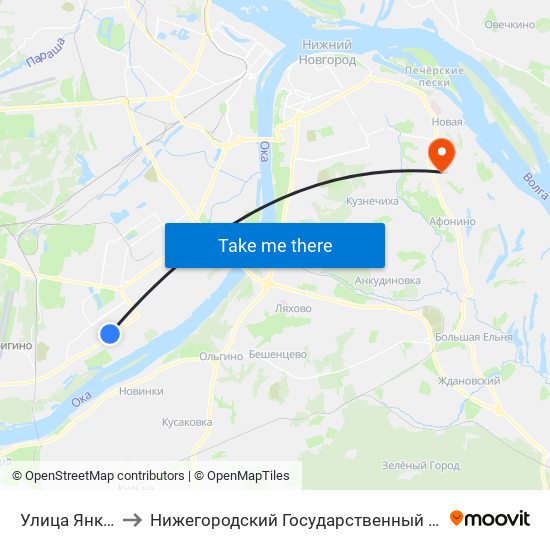 Улица Янки Купалы to Нижегородский Государственный Технический Университет map
