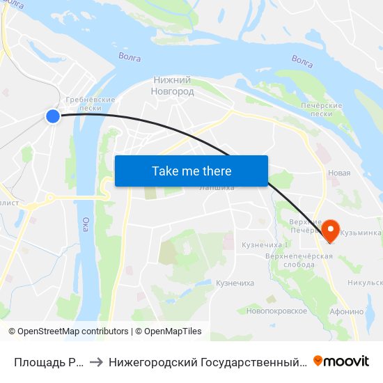 Площадь Революции to Нижегородский Государственный Технический Университет map