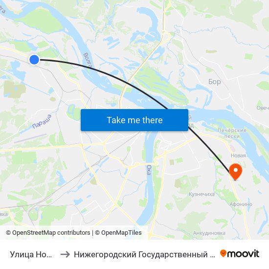 Улица Новые Пески to Нижегородский Государственный Технический Университет map