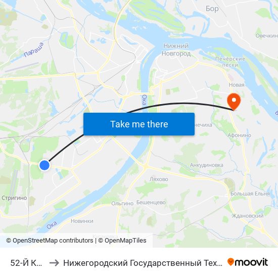 52-Й Квартал to Нижегородский Государственный Технический Университет map