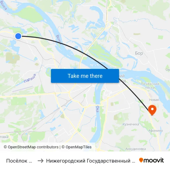 Посёлок Народный to Нижегородский Государственный Технический Университет map