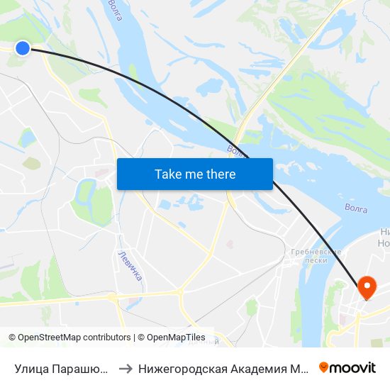 Улица Парашютистов to Нижегородская Академия Мвд России map