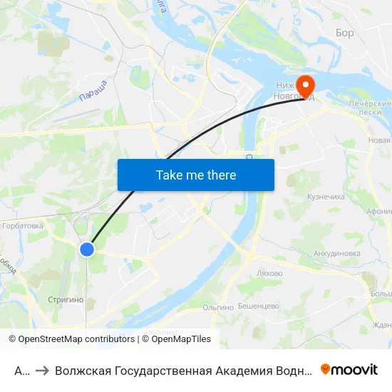 Азс to Волжская Государственная Академия Водного Транспорта map