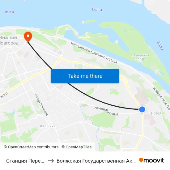 Станция Переливания Крови to Волжская Государственная Академия Водного Транспорта map
