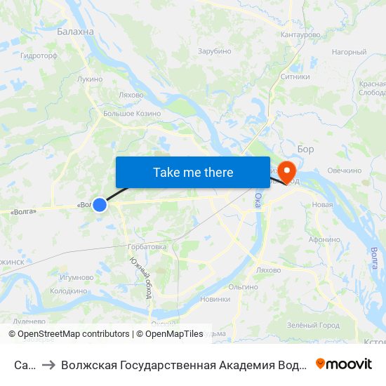 Сады to Волжская Государственная Академия Водного Транспорта map