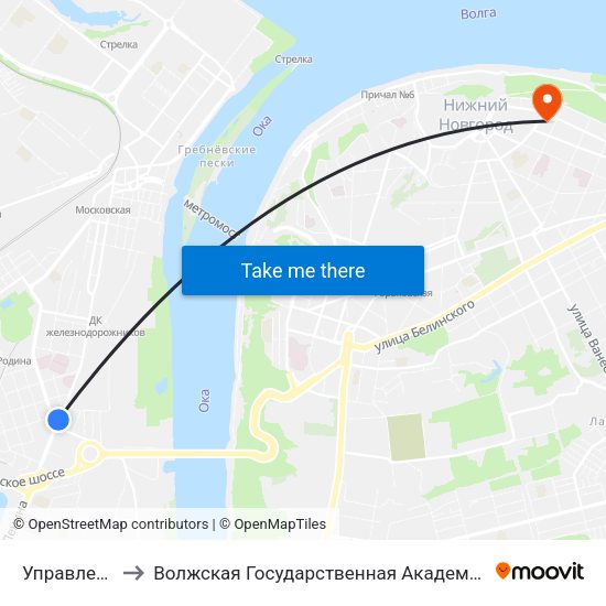 Управление Гжд to Волжская Государственная Академия Водного Транспорта map