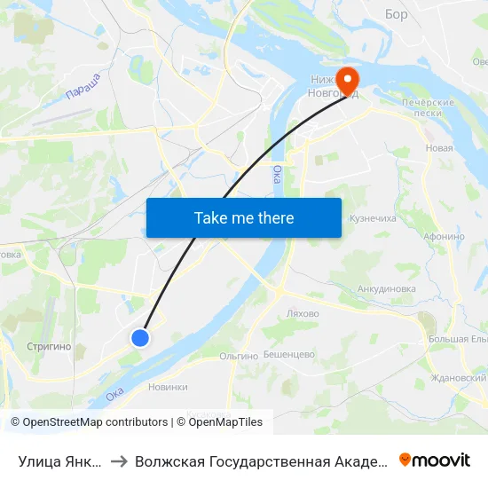 Улица Янки Купалы to Волжская Государственная Академия Водного Транспорта map