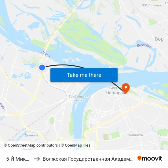 5-Й Микрорайон to Волжская Государственная Академия Водного Транспорта map